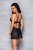 Passion Loona Chemise бэби-долл из эко-кожи и кружева, S/M (чёрный) Passion Loona Chemise бэби-долл из эко-кожи и кружева, S/M (чёрный)