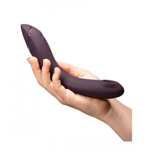 Womanizer OG + Лубрикант 50 мл - Вибратор для точки G c вакуумной стимуляцией, 17.6х3.9 см (баклажановый)