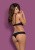Obsessive Miamor set - эротический комплект с открытой грудью, L/XL (чёрный)