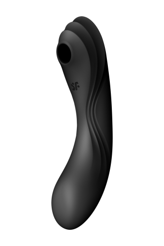 Satisfyer Curvy Trinity 4 - Вакуумный вибратор, 17х4.2 см (чёрный)
