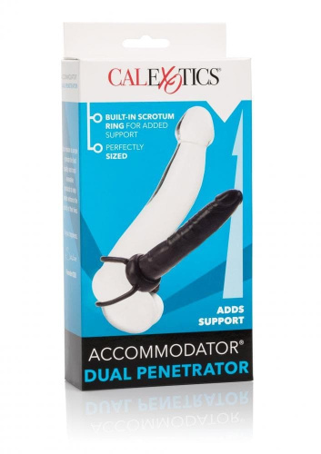 California Exotic Novelties Accommodator Dual Penetrators - Насадка для двойного проникновения, 15.5х3 см (черная)