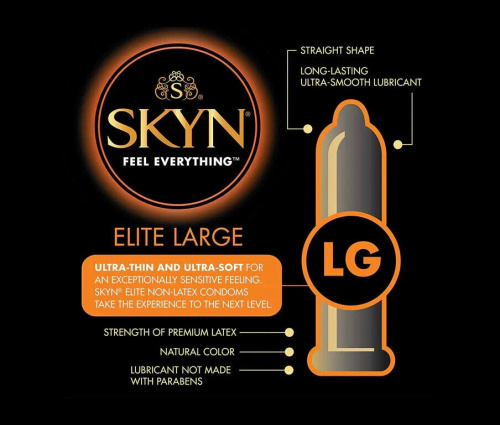 Безлатексные презервативы увеличенного размера SKYN Large, 10 шт