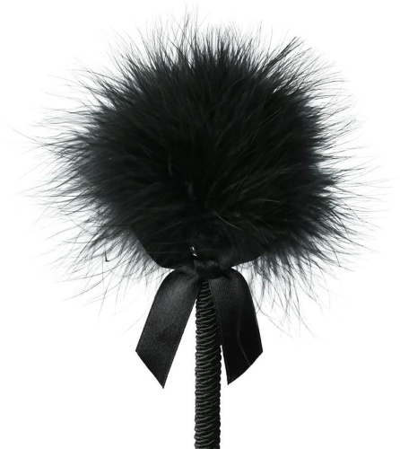 Sportsheets Midnight Feather Tickler - Метелочка-щекоталка декорированная шнуром и бантиком