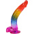 Фаллоимитатор Doc Johnson Crystal Jellies Rainbow 9.5 Inch, 24,1 см