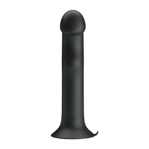 Pretty Love - Murray Dildo with Vibration - Реалистичный вибратор на присоске, 19х3.8 см (чёрный)