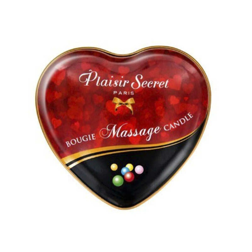 Plaisirs Secrets Bubble gum - Массажная свеча с ароматом жвачки, 35 мл