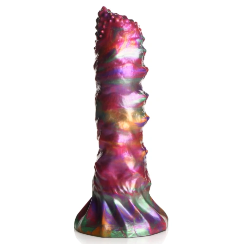 Creature Cocks Larva Silicone Ovipositor Dildo - фантазийный фаллоимитатор инопланетянина с 4 личинками-яйцами, 22.9х6.1 см (радужный)