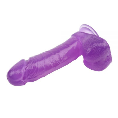 Hi-Rubber 7.7 Inch Dildo реалистичный фаллоимитатор с присоской, 19.5х4.5 см (фиолетовый)