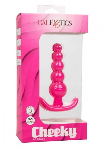 California Exotic Novelties - Cheeky X-5 Anal Beads - Анальный стимулятор, 8.5х2.5 см (розовый)