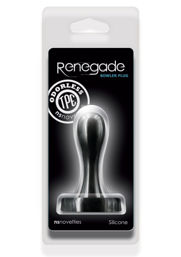 Renagade Bowler Plug SM - Прекрасная анальная пробка для ваших игр, 8,25х2,5 см (черный)