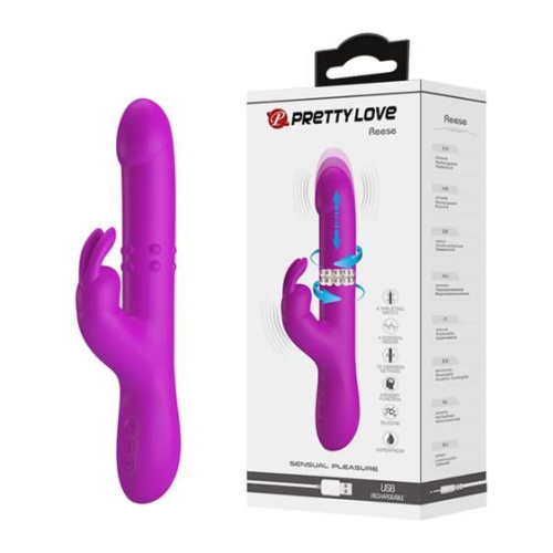 Pretty Love Reese Vibrator Purple - Вибратор кролик, 24,8 см (фиолетовый)