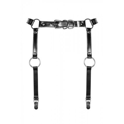 Obsessive - Гартери з еко-шкіри, A741 Black One Size - купити в Києві, Україні