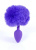 B-Series Jewellery Silicon PLUG Bunny Tail Purple - Анальная пробка с хвостом, 6,5х2,7 см (фиолетовый)