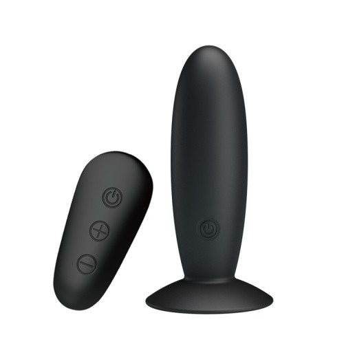 LyBaile Mr Play Super-Smooth Vibrating Butt Plug анальная вибропробка с дистанционным управлением, 11х3.3 см