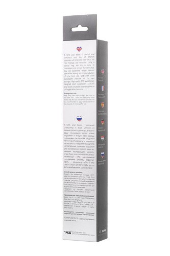 Toyfa A-Toys M - Анальная цепочка, 23.2х2.7 см (чёрный)