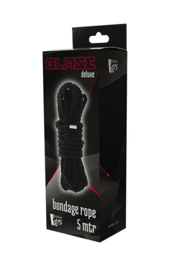 BLAZE DELUXE BONDAGE ROPE - Веревка для бондажа, 5 м (черный)
