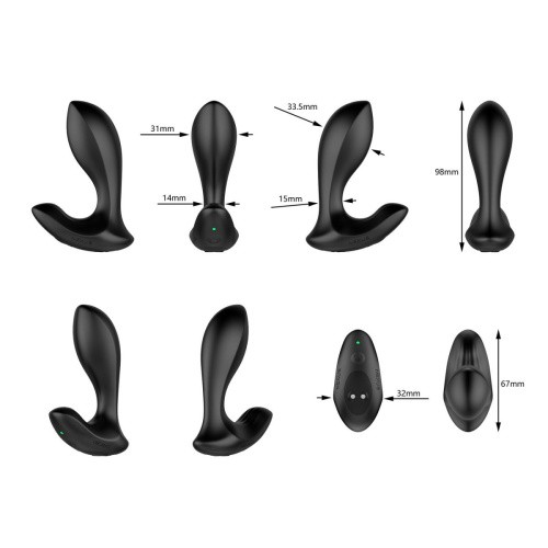 Nexus DUO Remote Control Beginner Butt Plug Small - Анальна пробка, 9,8 х3, 3 см (чорний) - купити в Києві, Україні