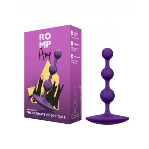 Romp AMP - Анальні кульки, 13,5 х2, 6 см (фіолетовий) - купити в Києві, Україні