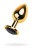 TOYFA Metal Golden anal plug - серебристая анальная пробка с кристаллом, 9х4 см (чёрный) TOYFA Metal Golden anal plug - серебристая анальная пробка с кристаллом, 9х4 см (чёрный)