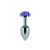 Lux Active Rose Anal Plug Purple - металлическая анальная пробка, 7.6х2.8 см (фиолетовый)