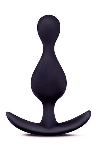 Anal Adventures Platinum Wave Plug - Анальная пробка, 10,5 см (черный)