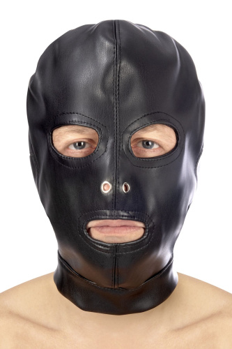 Fetish Tentation Open mouth and eyes BDSM hood - Капюшон для БДСМ с открытыми глазами и ртом