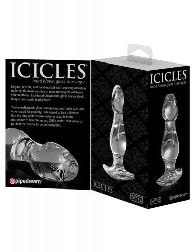 Pipedream Icicles No 72 - Анальная пробка, 9,2х2,9 см