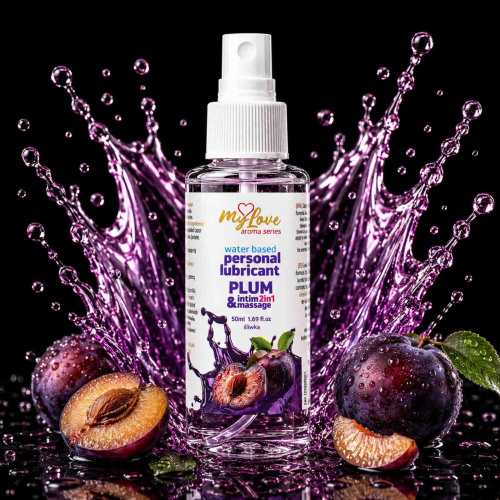 2в1 лубрикант та масажний гель - MyLove Aroma Series Intim&Massage Plum, 50 мл - купити в Україні | Секс шоп SEX-SHOP.ua