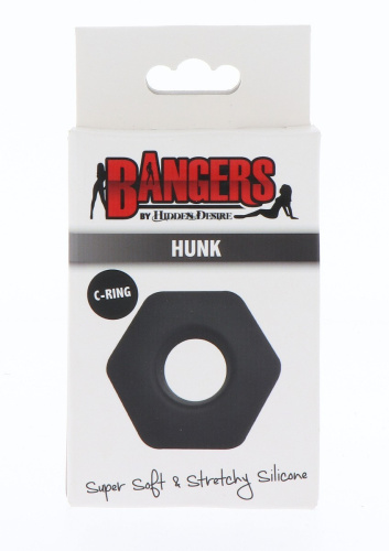 Bangers Soft Silicone Hunk C-Ring - Эрекционное кольцо, (черный)