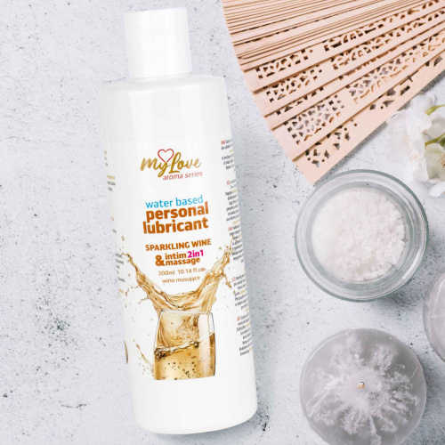 2в1 лубрикант и массажный гель - MyLove Aroma Series Intim&Massage Sparkling Wine, 300 мл
