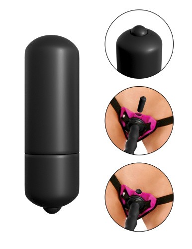 Fetish Fantasy Series Vibrating Strap-On Set - Женский страпон с вибропулей, 16.5х3.8 см