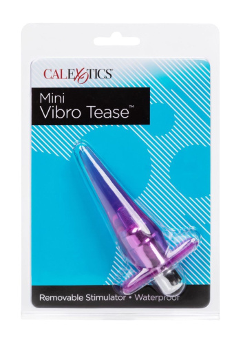 California Exotic Novelties Mini Vibro Tease - Анальная вибропробка, 10х3 см (розовая)