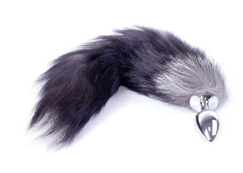 Анальна пробка з хвостом B - Series Fox Tail Black, 2XL - купити в Україні | Секс шоп SEX-SHOP.ua