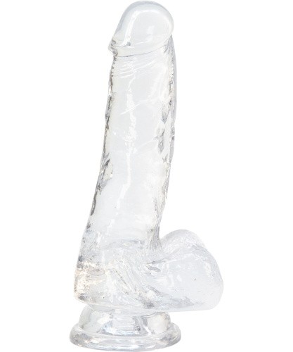 Addiction Crystal Clear Dildo with Balls 7" прозрачный фаллоимитатор с присоской, 17.8х3.8 см