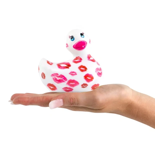 Big Teaze Toys Rub My Duckie Romance 2.0 - вібратор качка, 9 см (білий з червоним) - купити в Києві, Україні