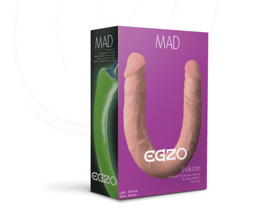 Двухсторонний фаллоимитатор Egzo Mad Pepper, 47 см