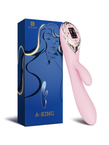 Kistoy A-King - Вибратор-кролик с надувающейся головкой,11.5х3.5 см