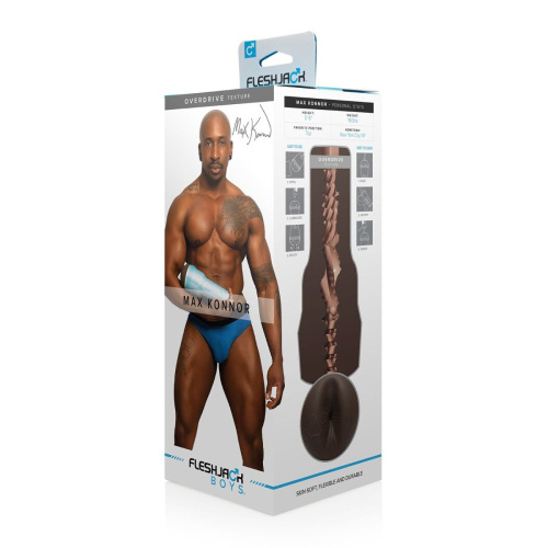 Fleshlight Fleshjack Boys: Max Konnor Overdrive - мастурбатор попка зліпок з Макса Коннора, 25 см (чорний) - купити в Києві, Україні