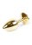 Металлическая анальная пробка с кристаллом Boss Jewellery Gold PLUG Металлическая анальная пробка с кристаллом Boss Jewellery Gold PLUG