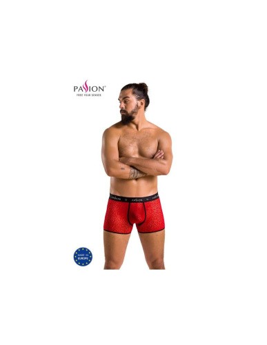 Passion - 046 SHORT PARKER red - Сексуальные мужские трусы с открытой попкой, L/XL