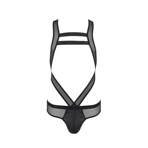 Passion - 045 BODY VICTOR black - Сексуальный боди на бретельках, L/XL