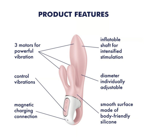 Вібратор-кролик Satisfyer Air Pump Bunny 3 - купити в Києві, Україні