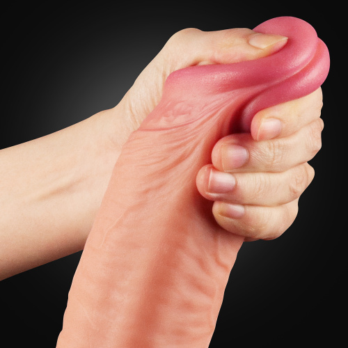 12" Dual Layer Platinum Silicone Cock - Фаллоимитатор, 30,5 см (телесный)