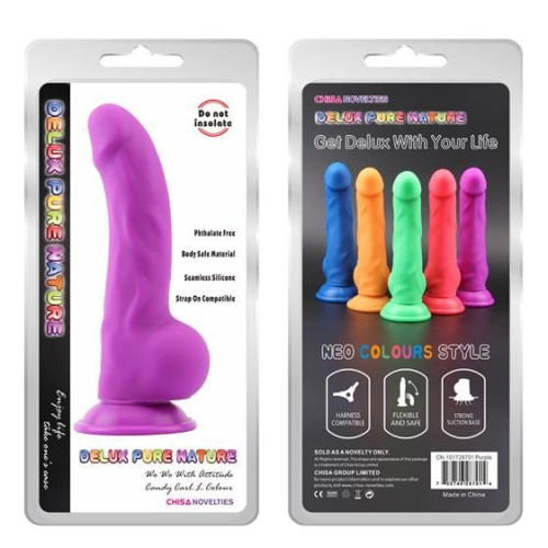 Delux Pure Nature Carl.L Purple - Фаллоимитатор, 21,7 см (фиолетовый)