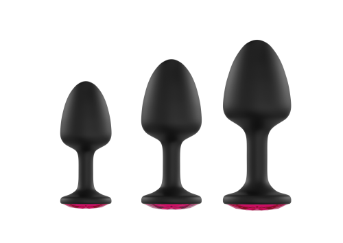 Dorcel Geisha Plug Ruby M анальная пробка со смещенным центром тяжести и кристаллом, 8х3.2 см (красный)
