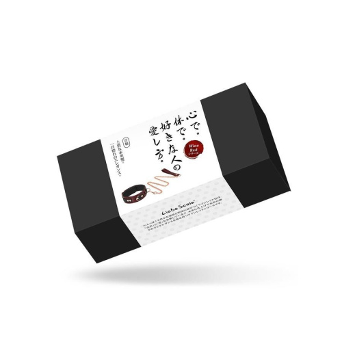 Шкіряний нашийник з повідцем Liebe Seele Wine Red Collar and Leash - купити в Україні | Секс шоп SEX-SHOP.ua
