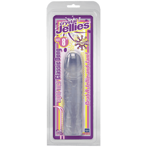 Фаллоимитатор Crystal Jellies 8 Classic, 20х4 см (прозрачный)