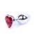 Boss Jewellery Silver Heart PLUG Red - Анальна пробка с кристаллом, 7х2.7 см (красный) Boss Jewellery Silver Heart PLUG Red - Анальна пробка с кристаллом, 7х2.7 см (красный)