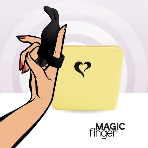 FeelzToys Magic Finger Vibrator - Вибратор на палец, 10х3 см (чёрный)