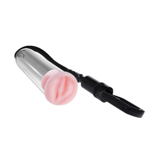 Penis Pump - Вакуумная помпа с насадками, 19х5.5 см (прозрачный)